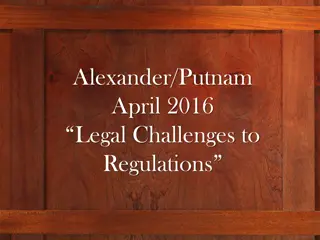 Legal Challenges to Regulations - April 2016