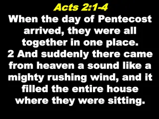 Acts: The Day of Pentecost and Peter's Bold Testimony