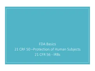 FDA Regulations Overview and Scope