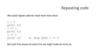 Coding Techniques for Efficient Loops