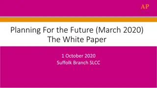 Planning For the Future (March 2020)