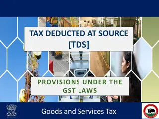 TDS Provisions and Basics Under GST Laws