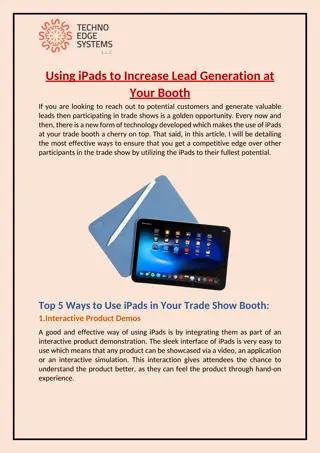 Using iPads to Increase Lead Generation at Your Booth