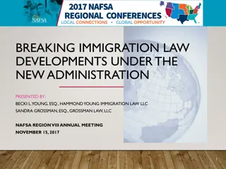 Immigration Law Developments Under New Administration