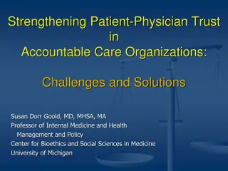 Challenges and Solutions in Strengthening Patient-Physician Trust