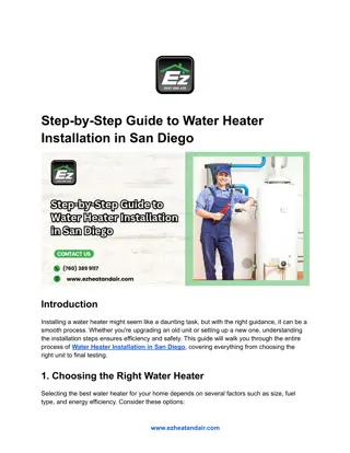 Step-by-Step Guide to Water Heater Installation in San Diego