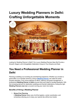 Luxury Wedding Planners in Delhi_ Crafting Unforgettable Moments