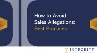 Avoid Sales Allegations: Best Practices in Integrity Marketing