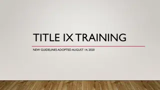 Title IX Training Guidelines Updated!