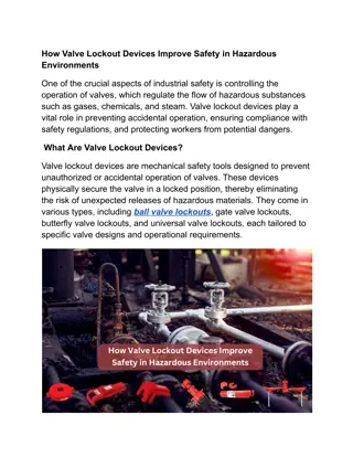 How Valve Lockout Devices Improve Safety in Hazardous Environments