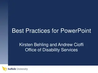 Best Practices for PowerPoint Presentations