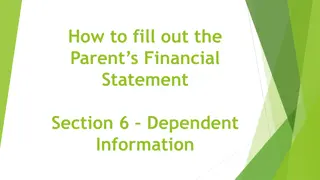 How to fill out the Parent's Financial Statement