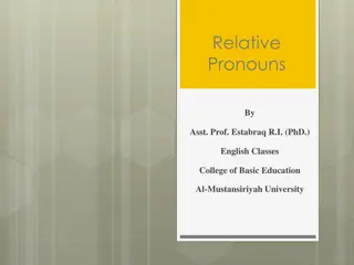 Relative Pronouns