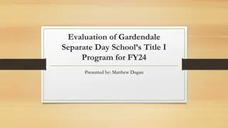 Evaluation of Gardendale Separate Day School's Title I Program for FY24