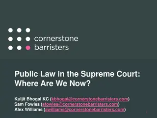 Public Law in the Supreme Court: Where Are We Now?