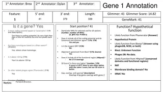 Annotating Gene Markers for Coding Potential and Function Predictions