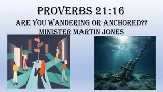 Are You Wandering or Anchored? Importance of Staying Grounded