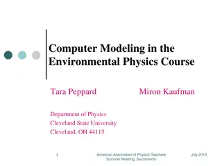 Computer Modeling in Environmental Physics Course at Cleveland State University