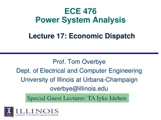 Economic Dispatch in Power Systems