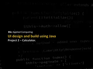 Designing a Calculator Program