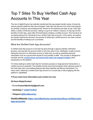 Top 7 Sites To Buy Verified Cash App Accounts In This Year