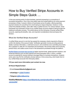 How to Buy Verified Stripe Accounts in Simple Steps Quick …