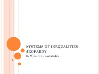 Systems of Inequalities Jeopardy Challenge