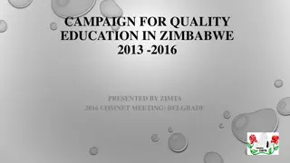 Campaign for Quality Education in Zimbabwe 2013-2016
