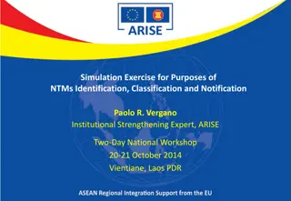 NTM Identification and Notification Workshop Overview