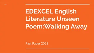 Parental Reflections in 'Walking Away' Poem