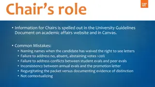 Chair’s role