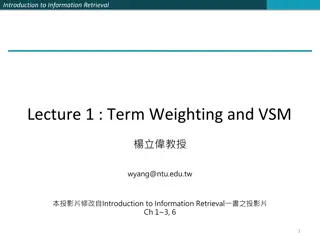 Introduction to Information Retrieval Basics