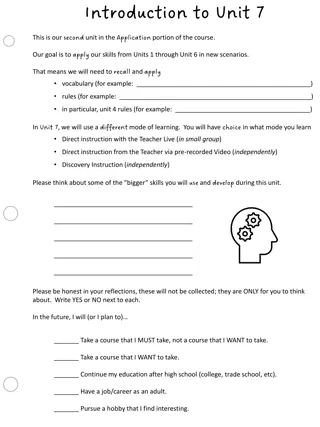 Introduction to Unit 7