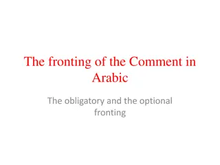 Obligatory and Optional Fronting in Arabic Comment