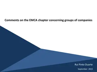 Comments on the EMCA chapter concerning groups of companies