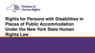 Rights for Persons with Disabilities in Public Accommodation Under NY Human Rights Law