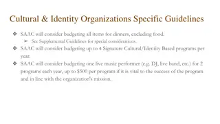 Cultural & Identity Organizations Specific Guidelines