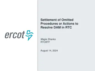 Settlement of Omitted  Procedures or Actions to  Resolve DAM in RTC