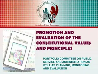 Promotion and Evaluation of Constitutional Values
