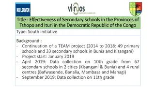 Effectiveness of Secondary Schools in Provinces of Tshopo and Ituri