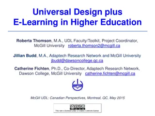 Universal Design Plus E-Learning in Higher Education