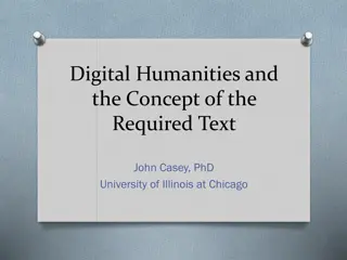 Digital Humanities: Required and Authoritative Texts