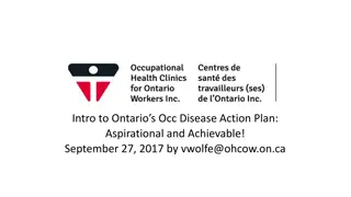 Ontario's Occupational Disease Action Plan - Overview and Priorities