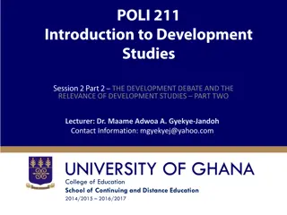 Development Studies: Western Efforts and Critiques