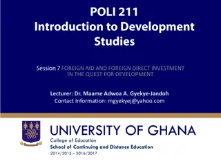 Foreign Aid vs. Foreign Direct Investment