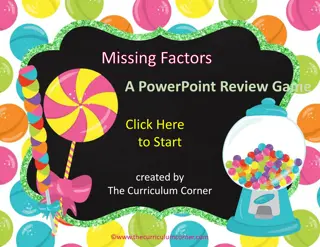 Exciting Missing Factors PowerPoint Game