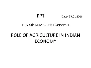 Role of Agriculture in Indian Economy