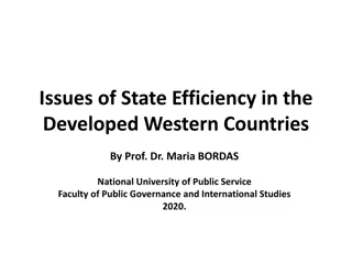 Issues of State Efficiency in Developed Western Countries