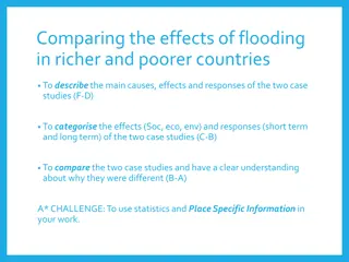 Comparing the effects of flooding  in richer and poorer countries