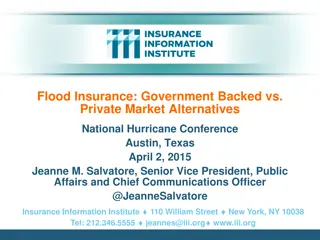 Flood Insurance: Government Backed vs.  Private Market Alternatives